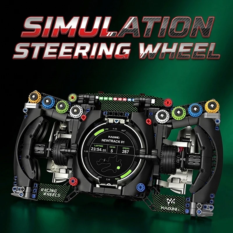 

Набор строительных блоков для сборки гоночного руля-симулятора, конструктор-модель суперкара, игрушки для мальчиков и взрослых, креативные подарки, высокотехнологичный продукт