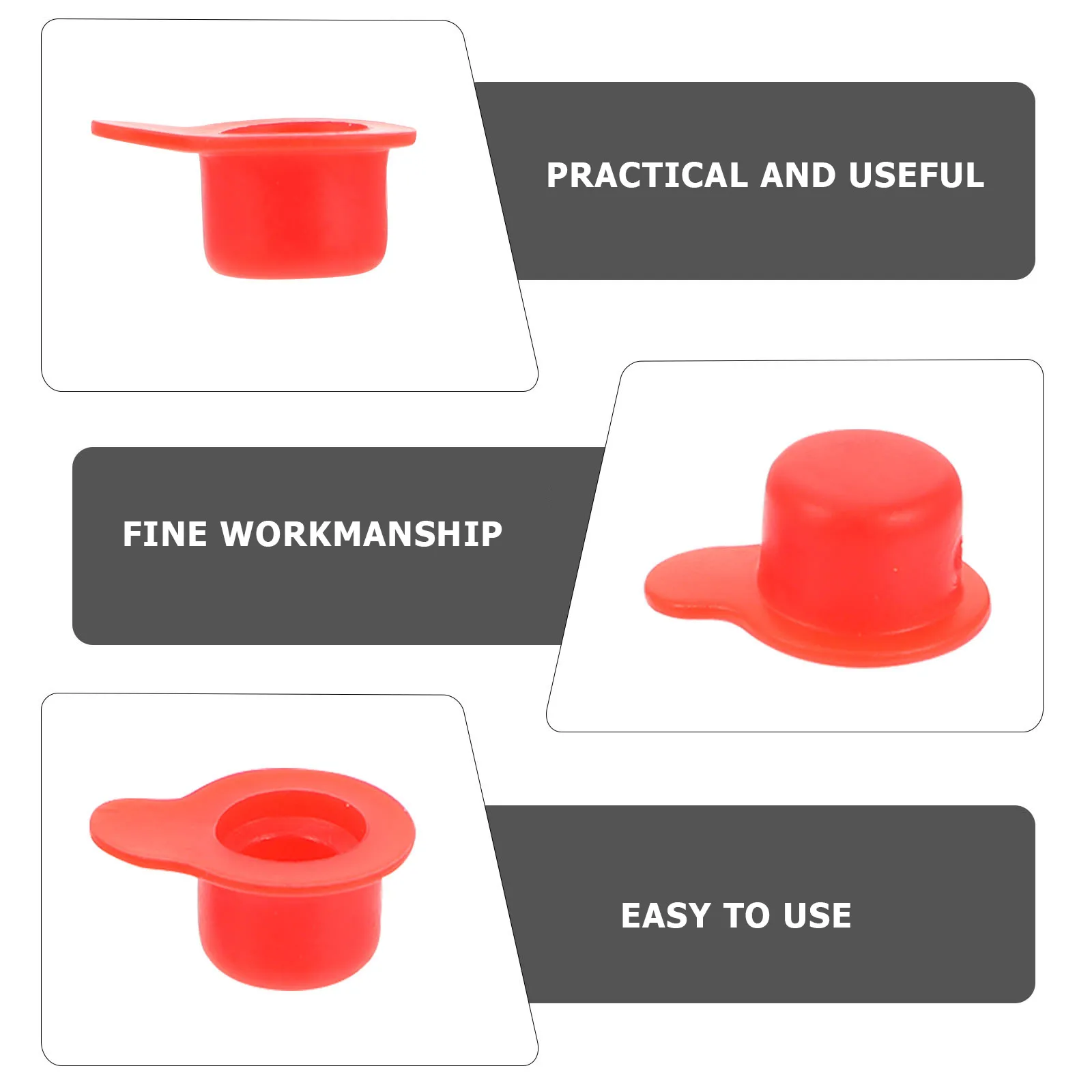 

200 Pcs Rubber Dust Plugs PVC Hole Protective Caps Lightweight Practical Oil Resistant Corrosion Insulation Flame Retardant