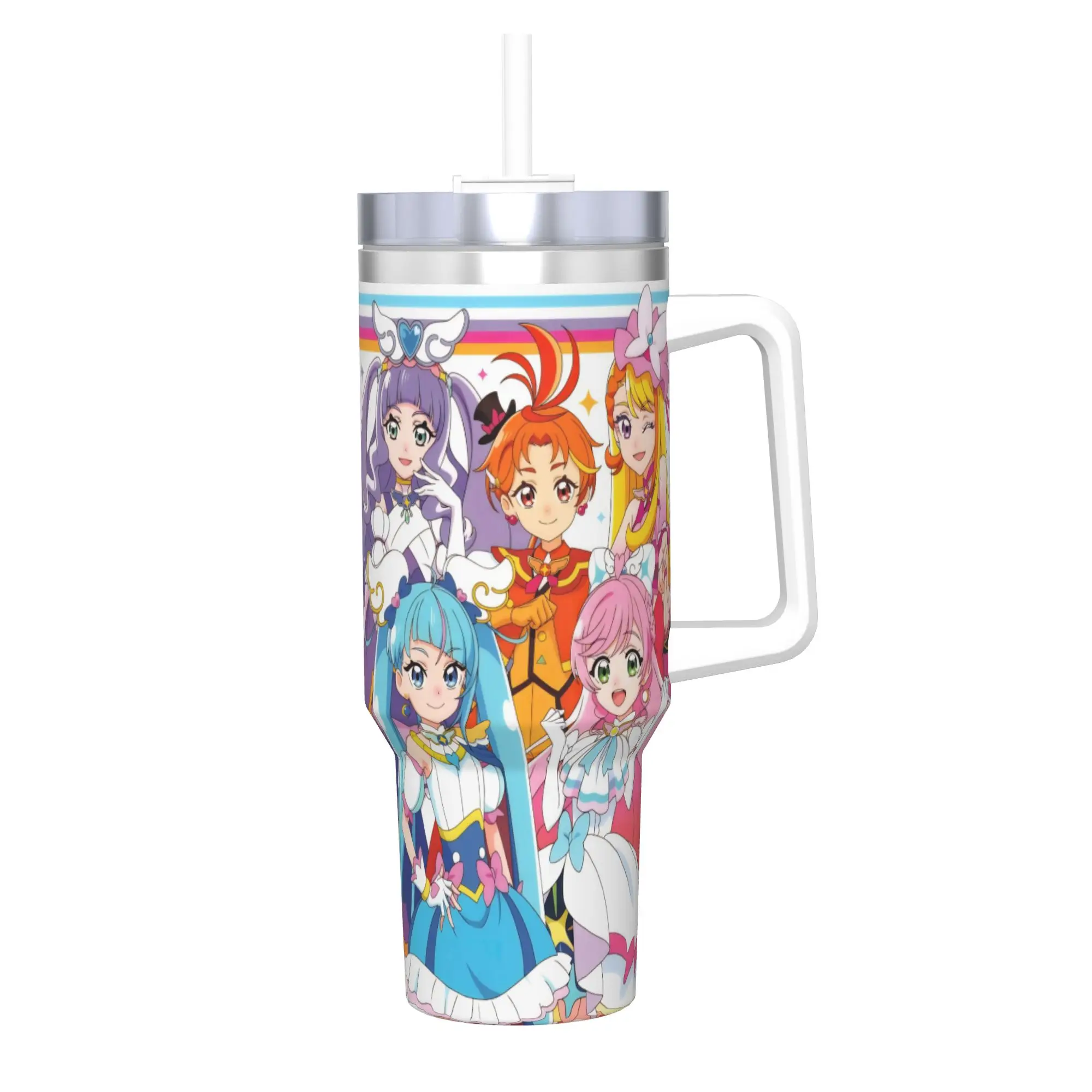 Soaring Sky Pretty Cure Tumbler 40oz Stainless Steel Double Wall Vacuum Insulated  Tumblers Mug With Straw