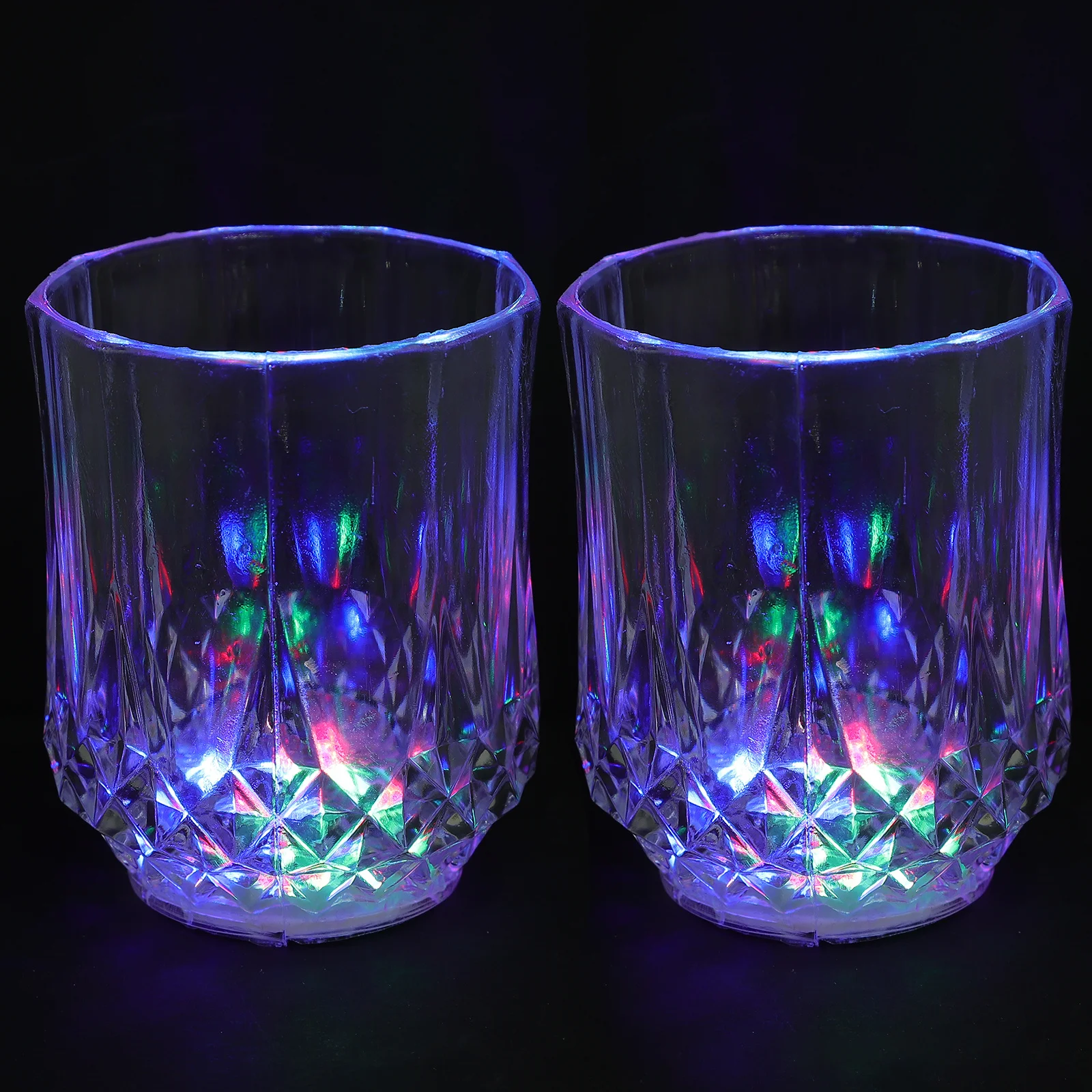 

2Pcs Pineapple LED Light Up Cup Glowing Wine Glass Creative Plastic Cocktail Cup Luminous Drinking Mug Decorative Beverage
