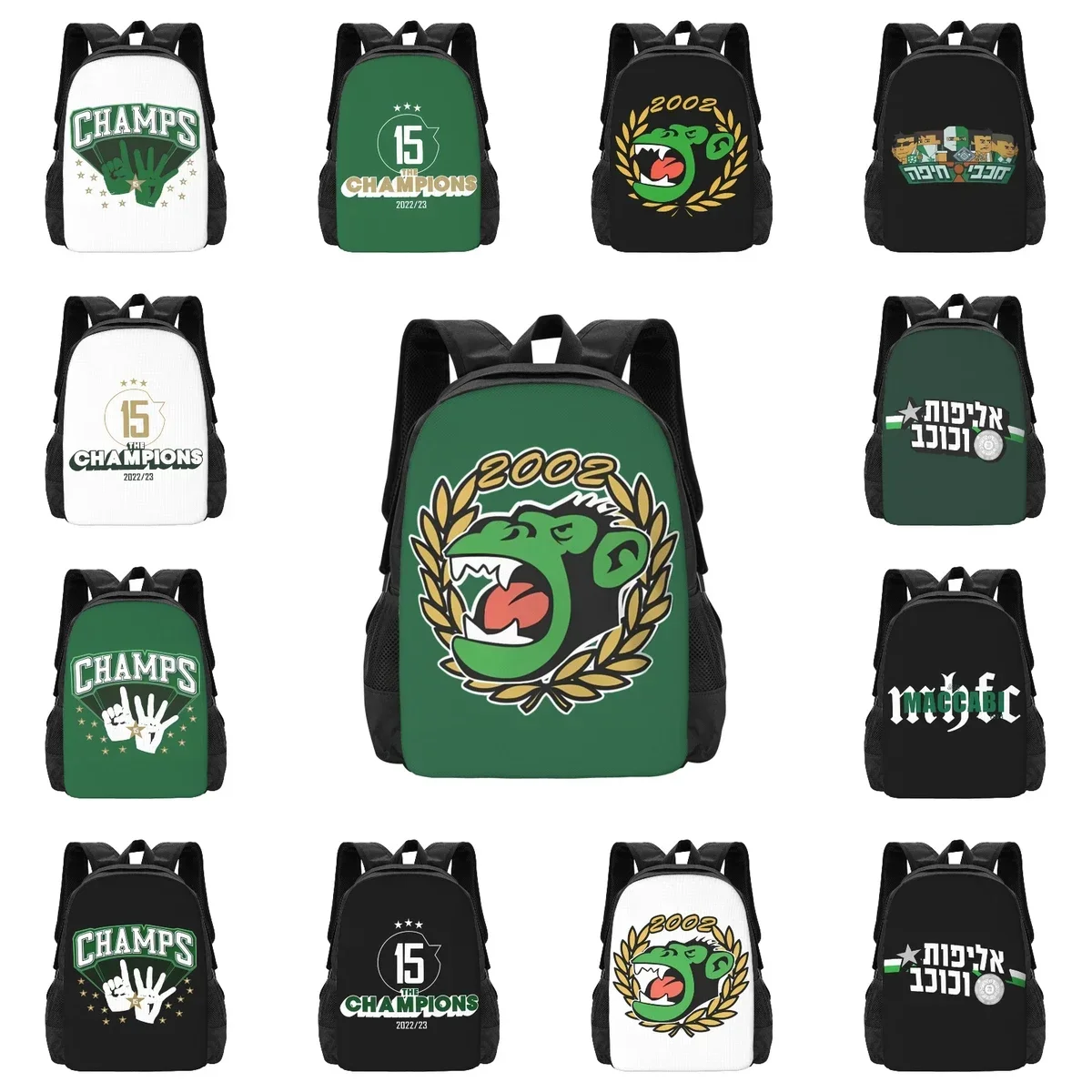 

Maccabi MHFC Haifa Travel Laptop Backpack, Business College School Computer Bag Gift for Men & Women