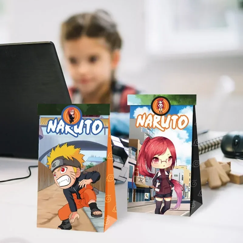 12 قطعة ناروتو أنيمي Akatsuki Itachi الاطفال اللعب شنطة هدايا كيس الحلوى الكرتون موضوع حفلة مهرجان عيد ميلاد الديكور هدية