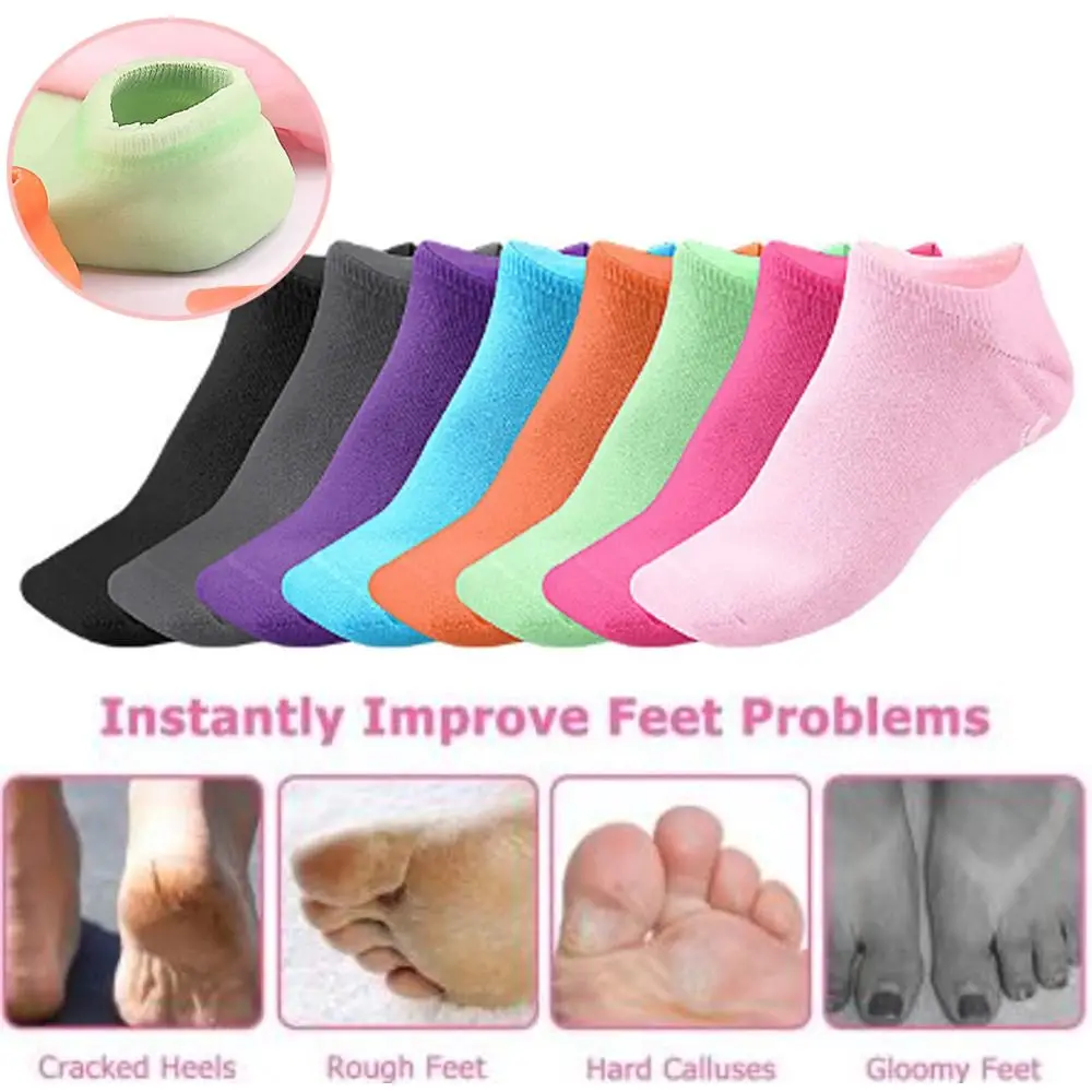 for Repairing Cracked Foot Care Socks Feet Care Socks Anti Cracking Cotton Silicone Socks Spa Home Soft Silicone