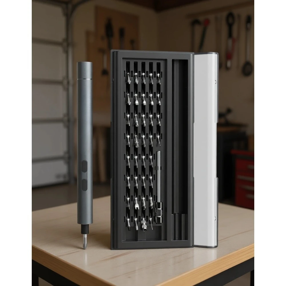 

Миниатюрный электрический шуруповерт 42 в 1, прецизионный набор, беспроводной, с LED-подсветкой, 37 магнитных насадок, инструмент для ремонта телефонов, ноутбуков, камер