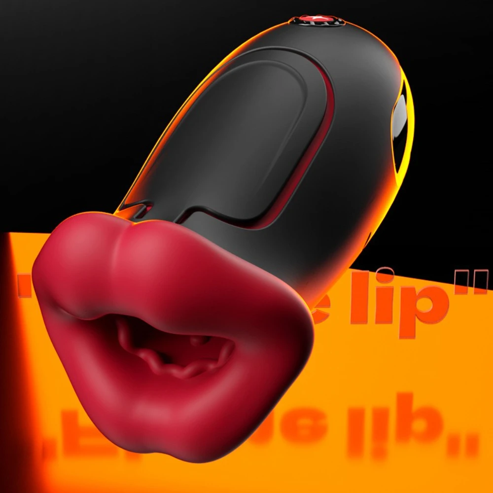 APP التحكم ذكر الاستمناء كأس الشفاه تحفيز مزدوج تهتز الحلق العميق الحقيقي الفم الذكور الاستمناء ألعاب جنسية من السيليكون 18 #1