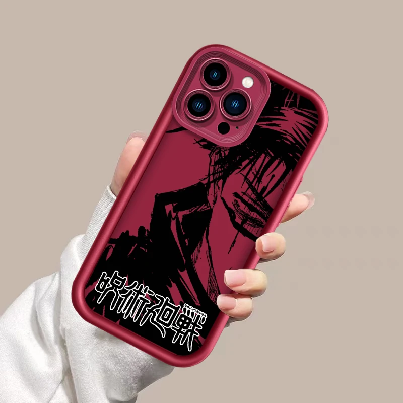 Jujutsu Kaisen Anime Choso For Apple iPhone 15 14 13 12 11 XS XR X Pro Max Plus Pro Shockproof Soft Eye Ladder Phone Case