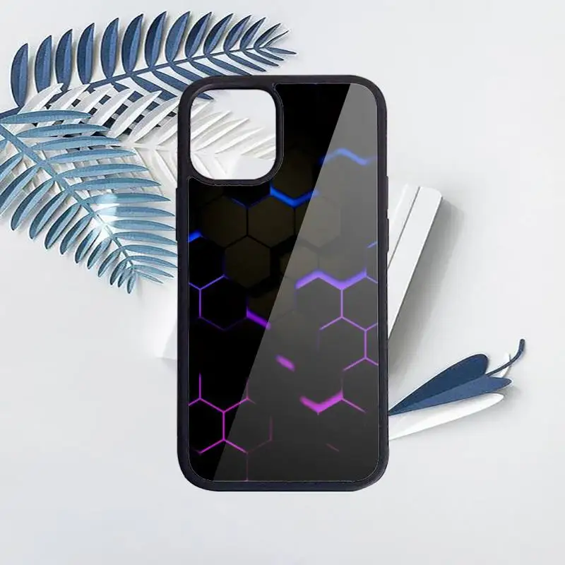 Casing Ponsel PC Pola Seni Geometris Abstrak untuk Iphone 14 11 13 12 X Xs Xr Pro Max Mini Plus Cangkang Mewah Funda