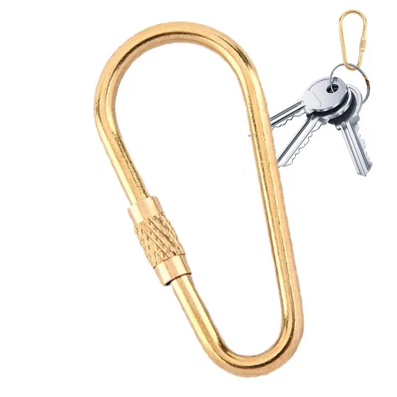 Key Ring Carabiner Key Ring Carabiner Clip Brass Keyring Carabiner Keychain Clips With Locking Metal Carabiner Key Holder To