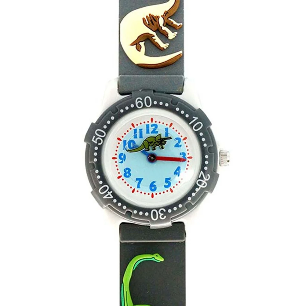 1Pcs Cartoon Watch Creative Dinosaur Pattern Quartz Waterproof Wristwatch Durable Comfortable Cool Gift