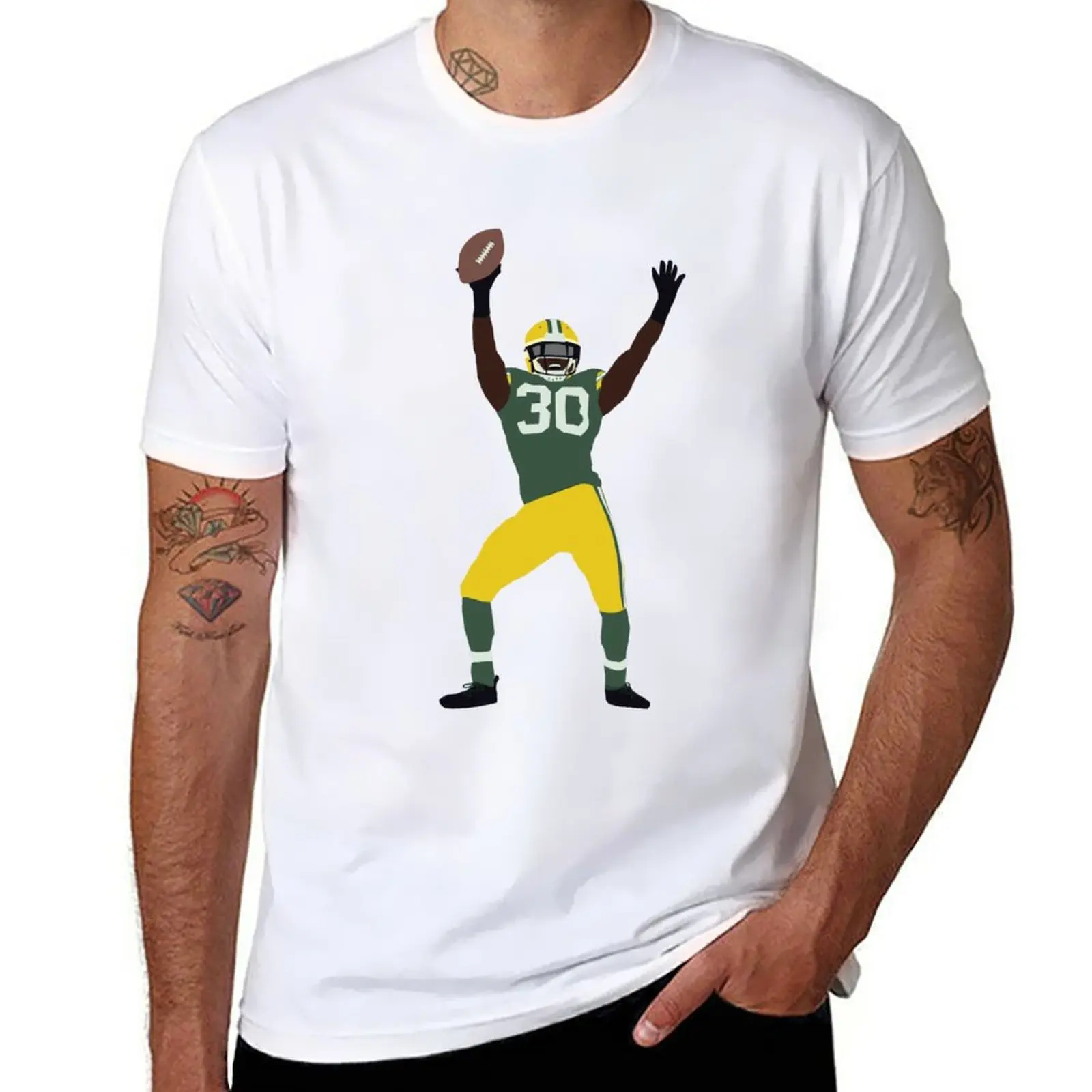 

New Jamaal Williams Football Dance T-Shirt Anime t-shirt man clothes men graphic t shirts