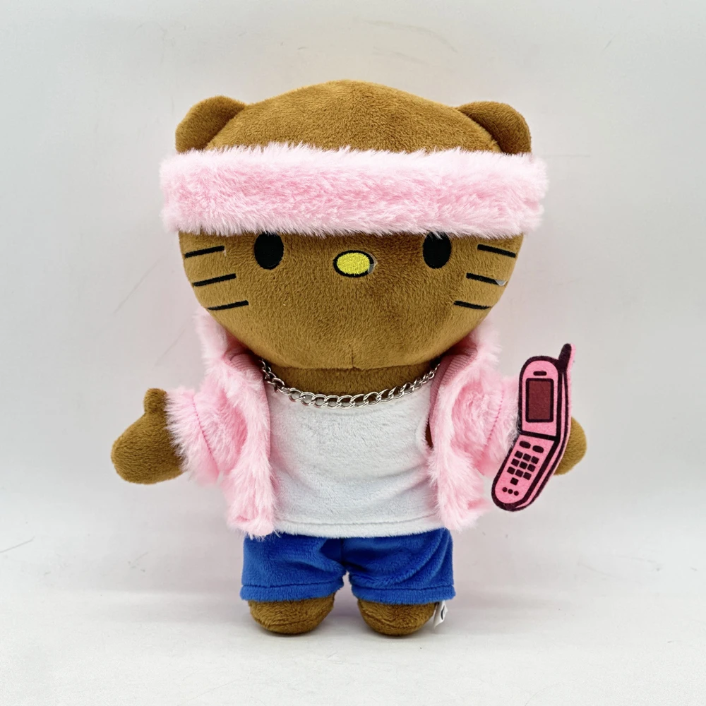 Hello Kitty Cam'Ron Plush Doll Plushies Pink Clothes with Toy Phone Decorations Stuffed Toys Cute Kids Boys Girls Christmas Gift