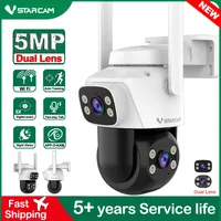 Vstarcam 5.0MP HD Dual Lens Wifi PTZ Camera Outdoor Waterproof Auto Tracking Color Night Vision Two-way Audio Video Surveillance