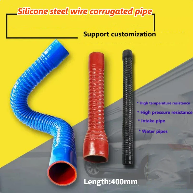 

Black Red Blue ID 38-100mm Universal Silicone Flexible Hose Water Radiator Tube for Air Intake High Pressure Rubber Joiner Pipe