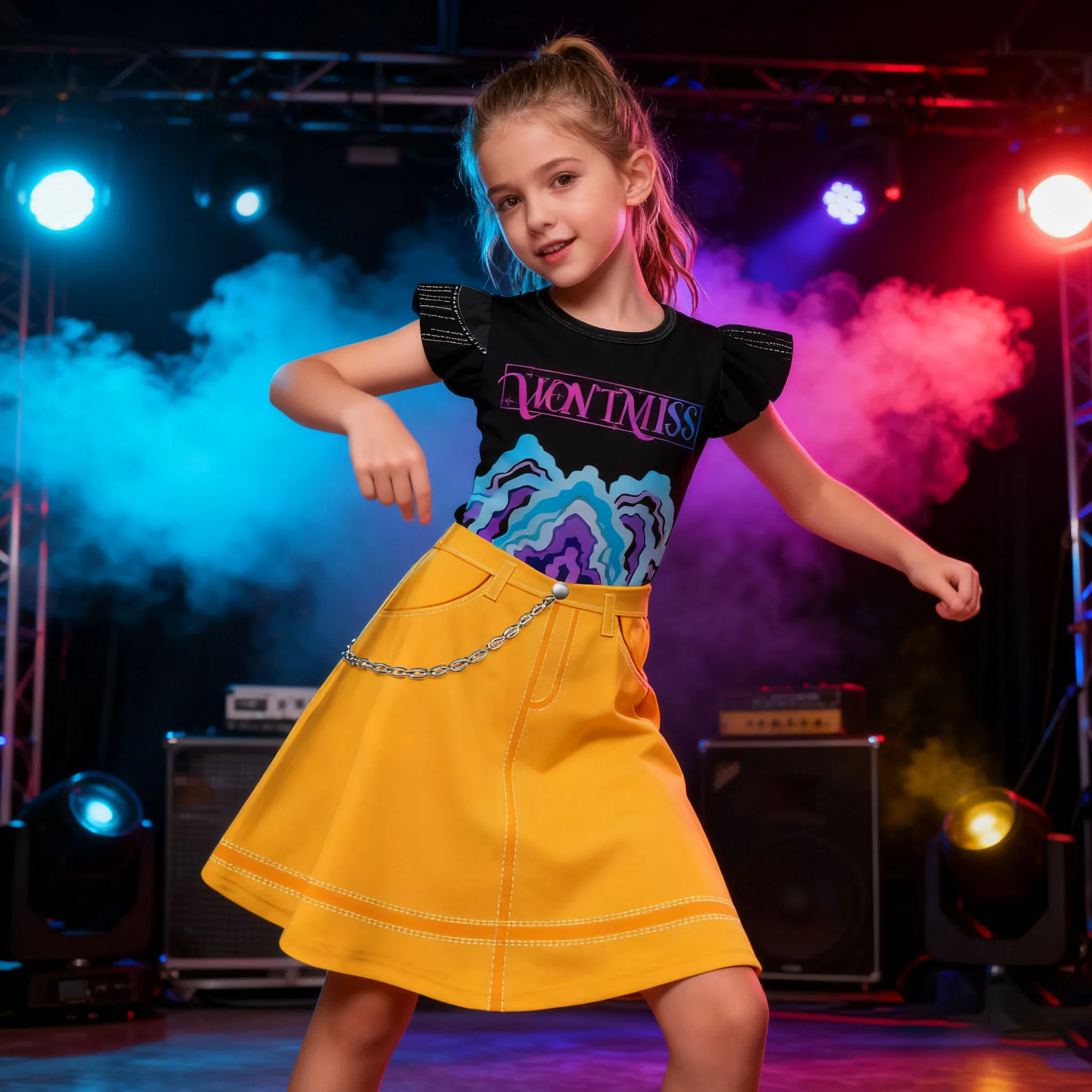 

girl kpop Singer Zoey Mira Rumi Hunters carnival Costume for Girl K-Pop Group Demon Idol Role Play printing Flying Sleeve Dress