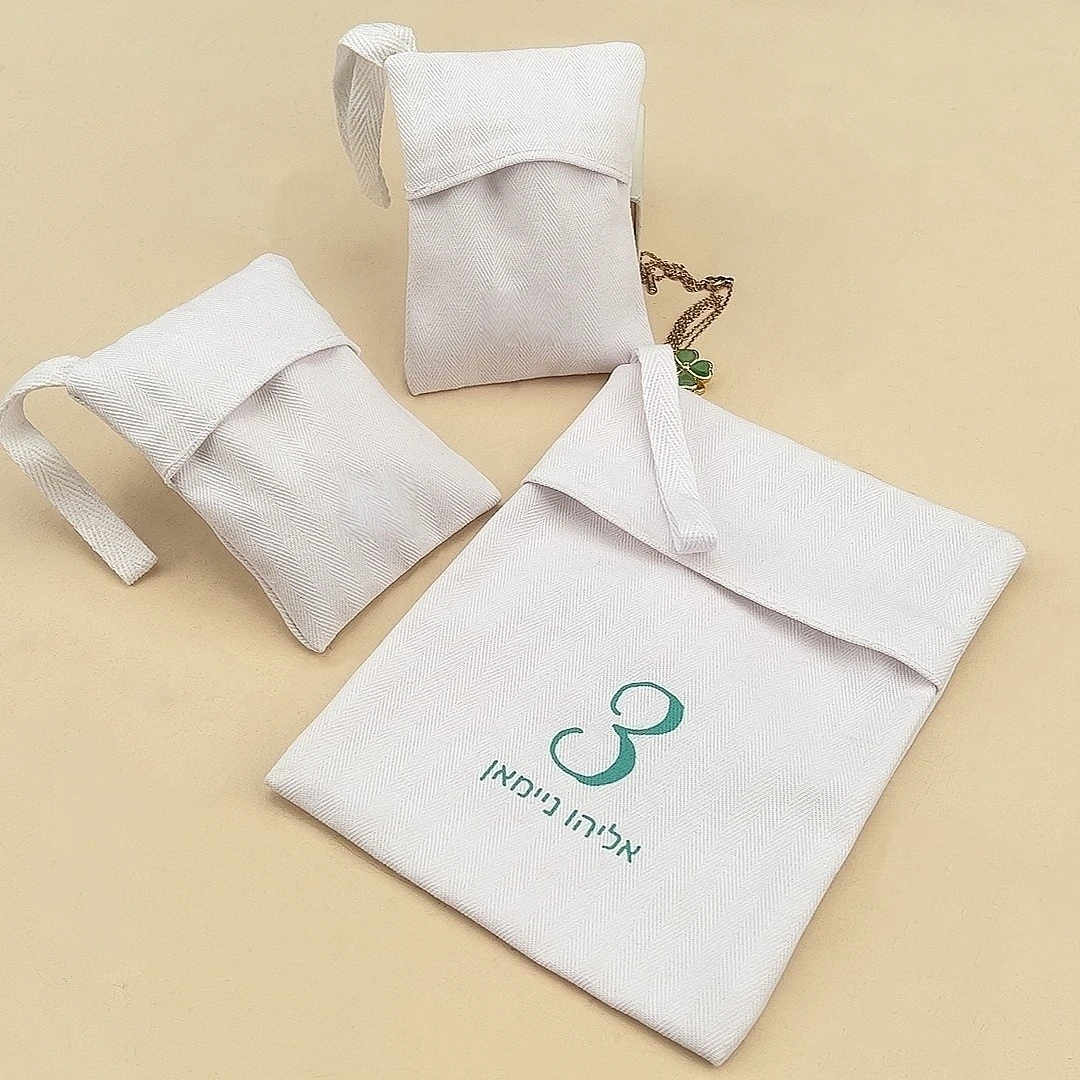 Canvas Envelope Gift Bags 10x15cm13x18cm 15x20cm(6x8in) pouch logo Bracelet Jewelry Packaging rope bags Cotton Flip Sack