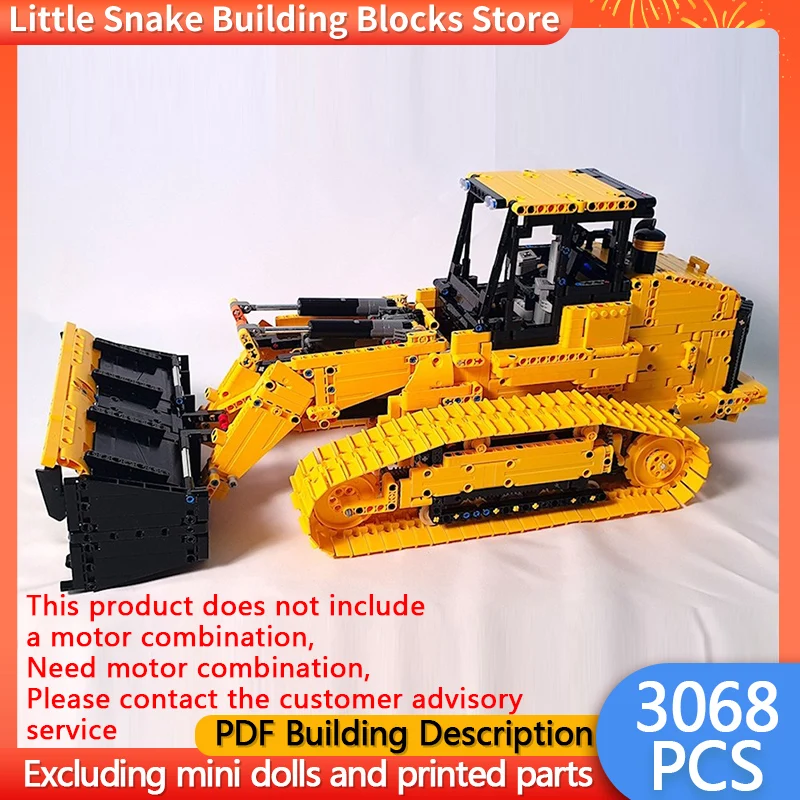 City Car Model MOC Building Bricks Heavy-Duty Yellow Track Loader Modular Technology Children Holiday Gifts Assemble Toys Suit
