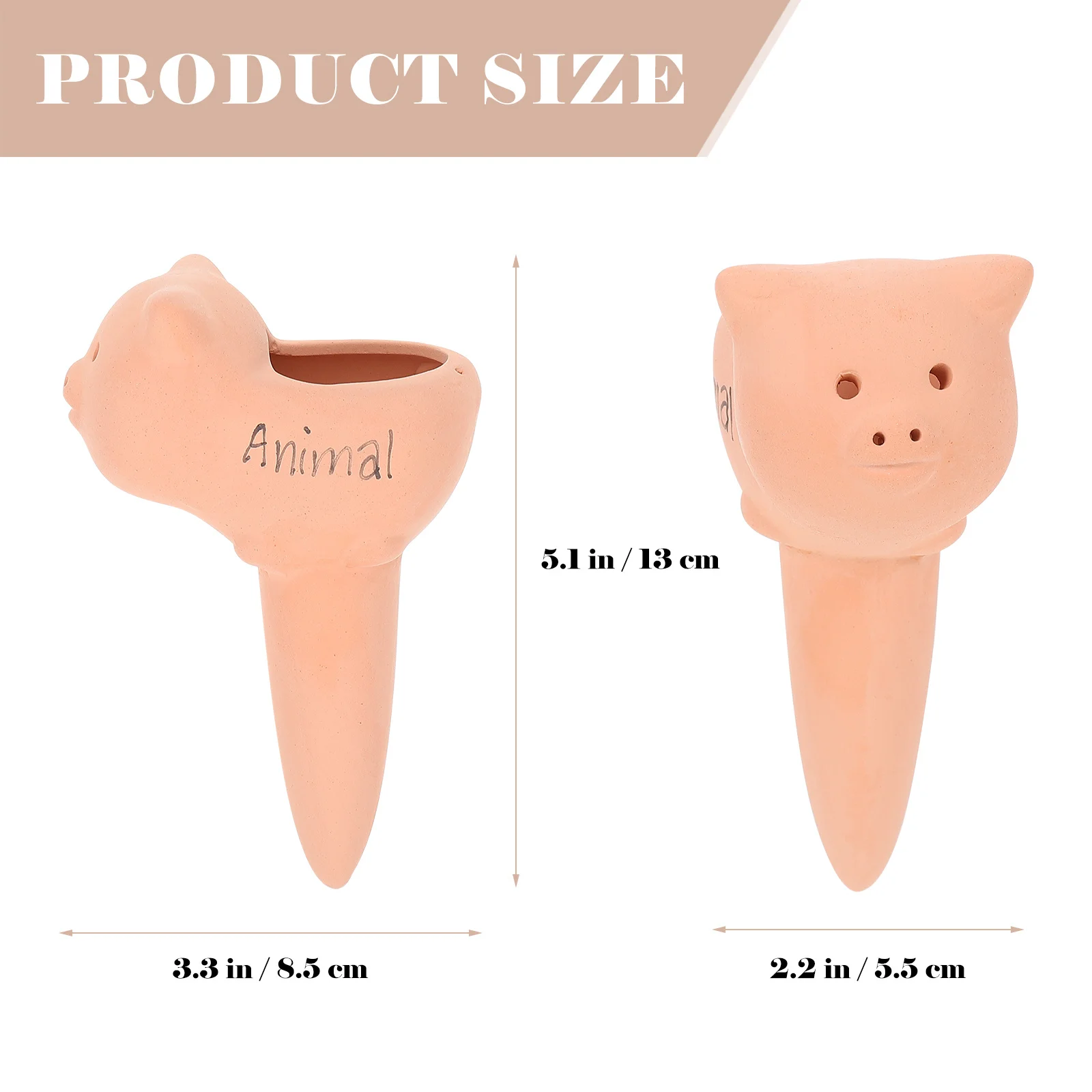 

Ceramic Automatic Watering Device with Cute Animal Design for Self Watering Plants Indoor Outdoor Garden Flower Irrigation Tool