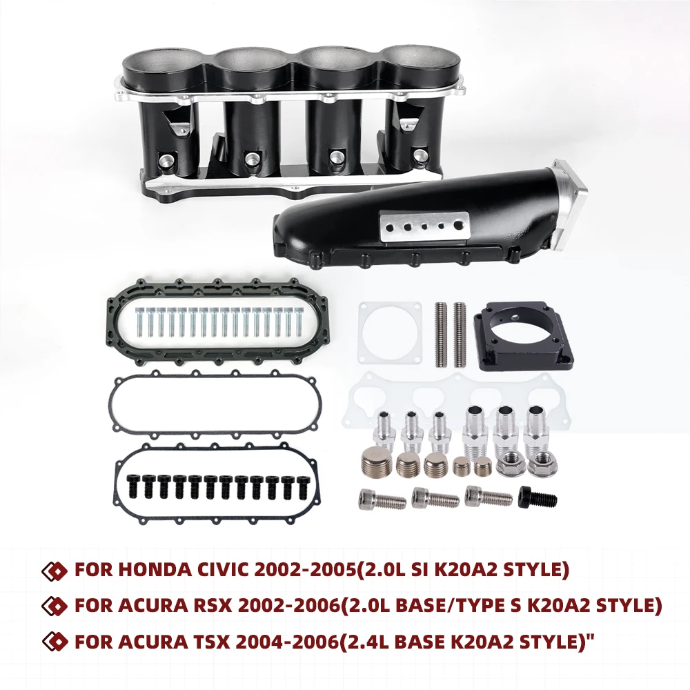 Bartoo-Ultra Race Intake Manifold Kit For 02-06 Honda Acura RSX 2.0L TSX 2.4L & Civic Si 2.0L K-Series K-Swap K20 K20A2 CR1853
