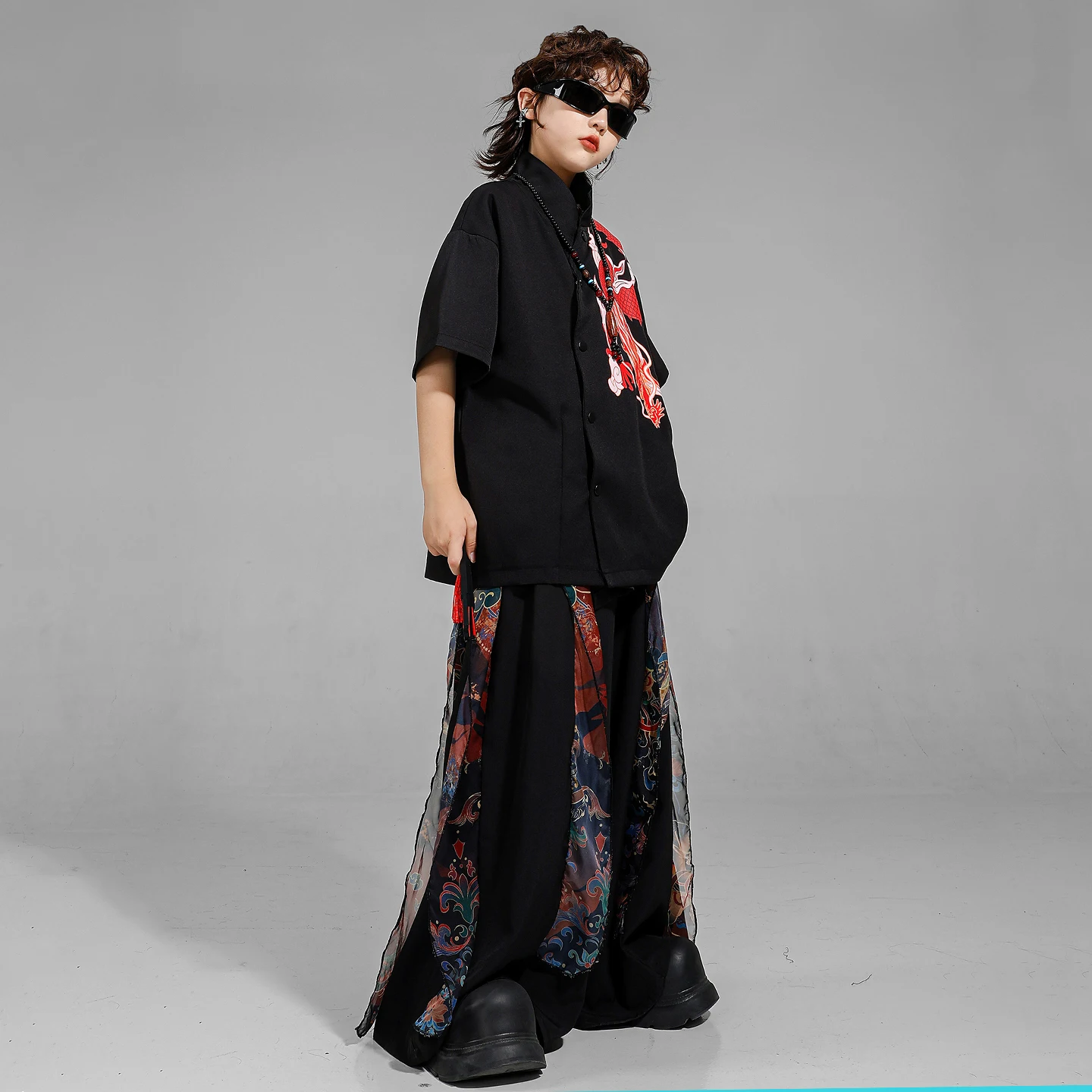 Hip Hop Kleidung Jungen Chinesischen Stil Street Dance Baggy Cargo Hosen Mädchen K-pop Kostüme Kinder Jazz Kleidung Sets kind Streetwear