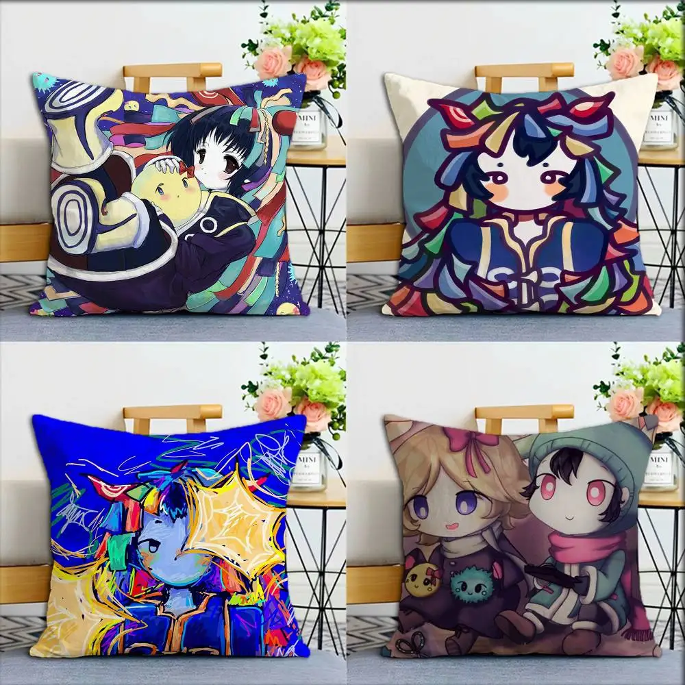 

Kikuo Cute Cartoon World Various Sizes Square Pillow Case For Car Home Bedchamber Decor