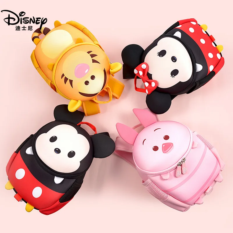 

Disney Pincess Kindergarten Anti-lost School Bag Shoulder Boy Girl Mickey Mouse Minnie Backpack Baby Backpack Children Schoolbag