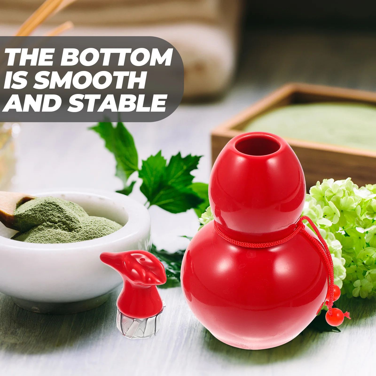 

Gourd Shaped Ceramic Jar Set for Loose Tea Powder Jewelry Storage Sealed Container Home Kitchen Organization