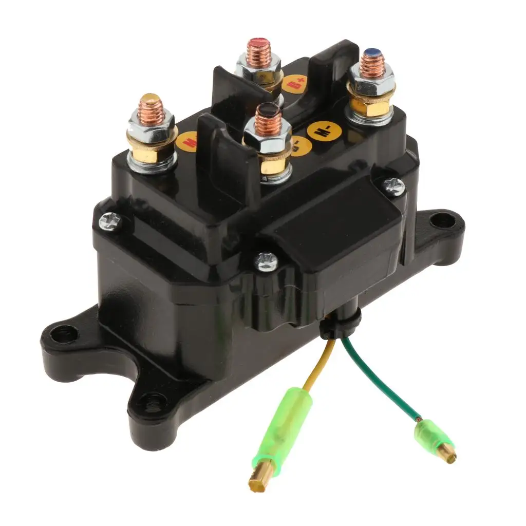 Winch Solenoid Relay Contactor Heavy Duty Metal Controller for 12 Volt ATV UTV SUV Off Road Vehicle Replacement