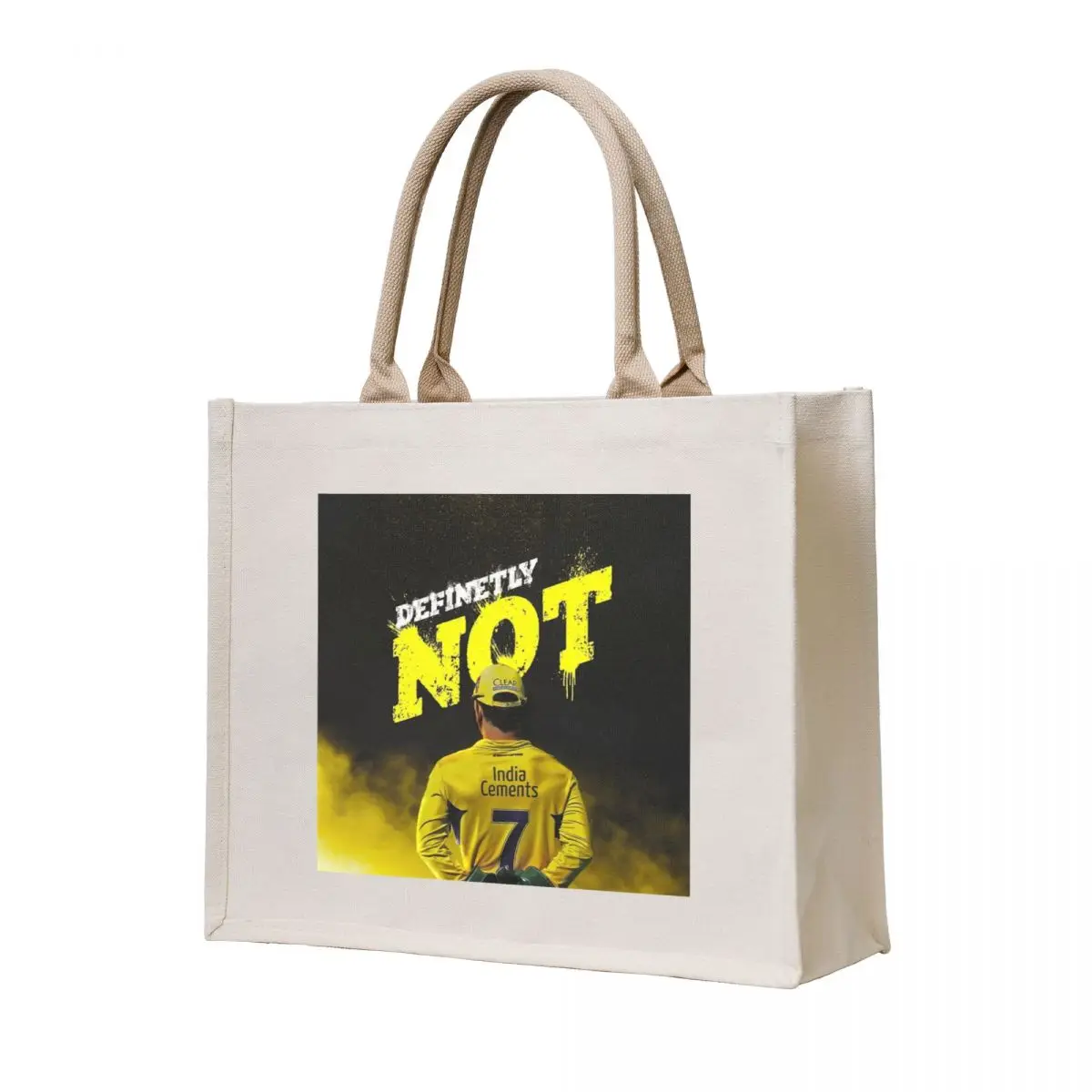 

definetly not dhoni tshirt Tote Bag reusable shopping bags ecological bags canvas tote bags luxury women