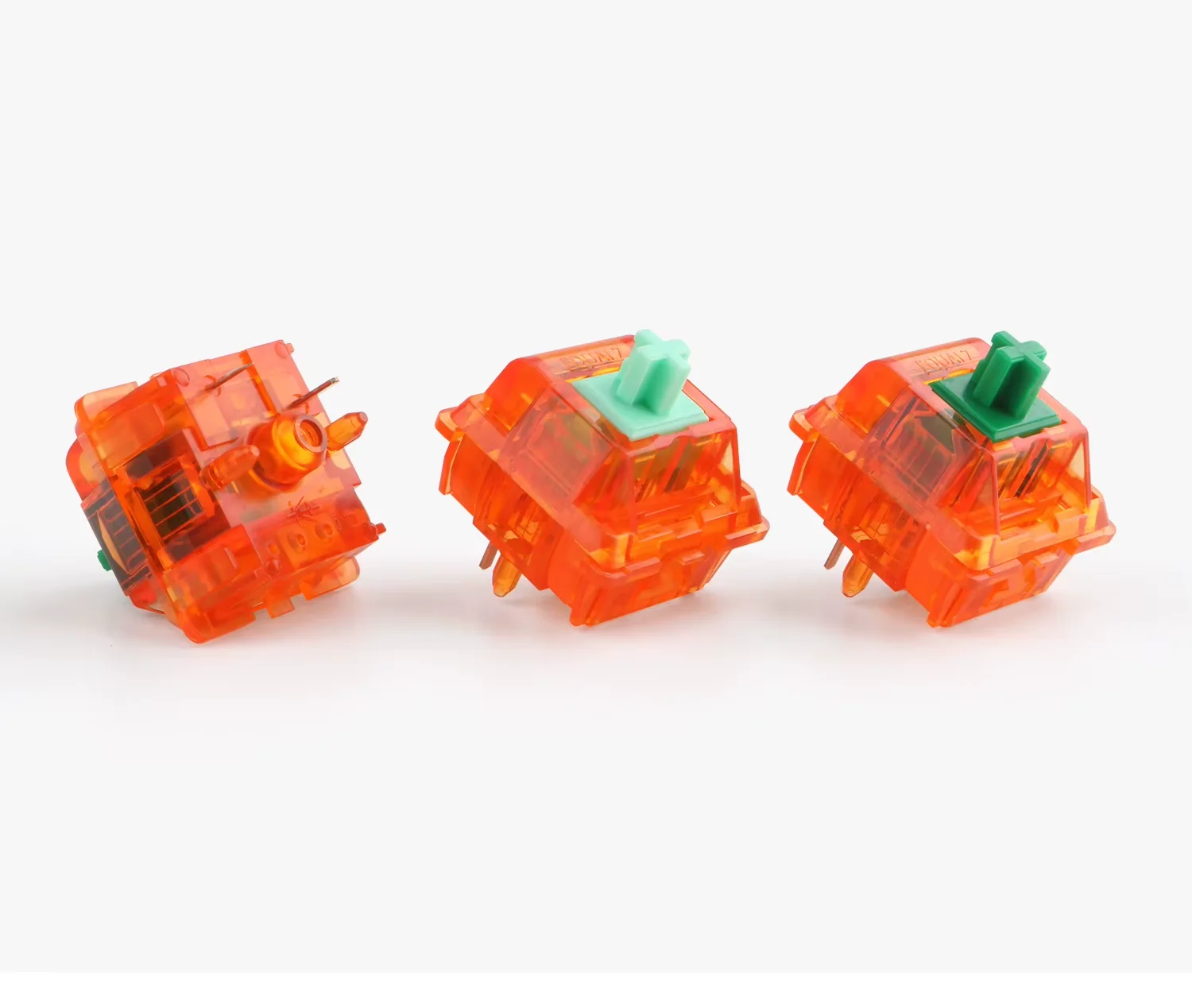 EQUALZ Tangerine V2 Switches Orange Mechanical Keyboard Switch 62g 67g Translucent Heavy Pressure Linear Custom Gamer Switches