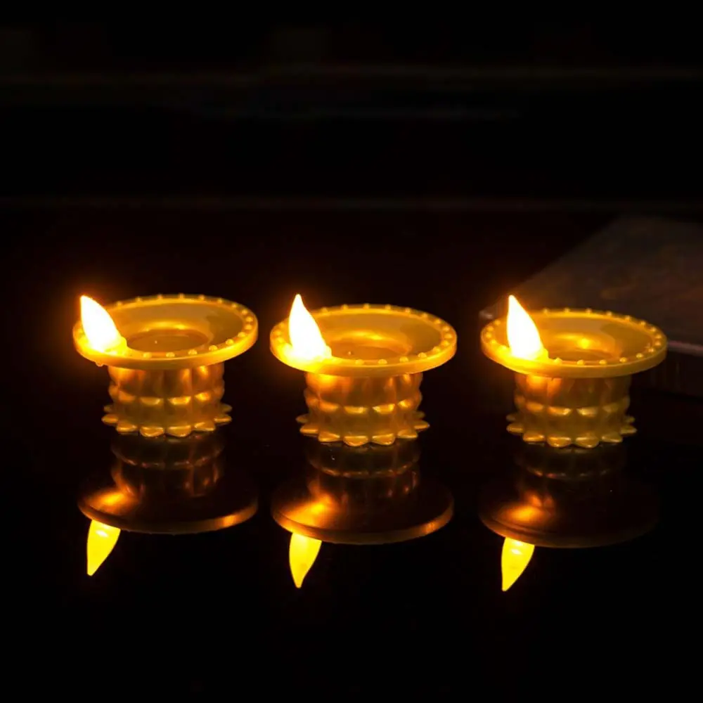 Rainproof Diwali LED Candle Lamp Waterproof Water Sensor LED Flameless Floating Lanterns Long-last Lighting Decorative