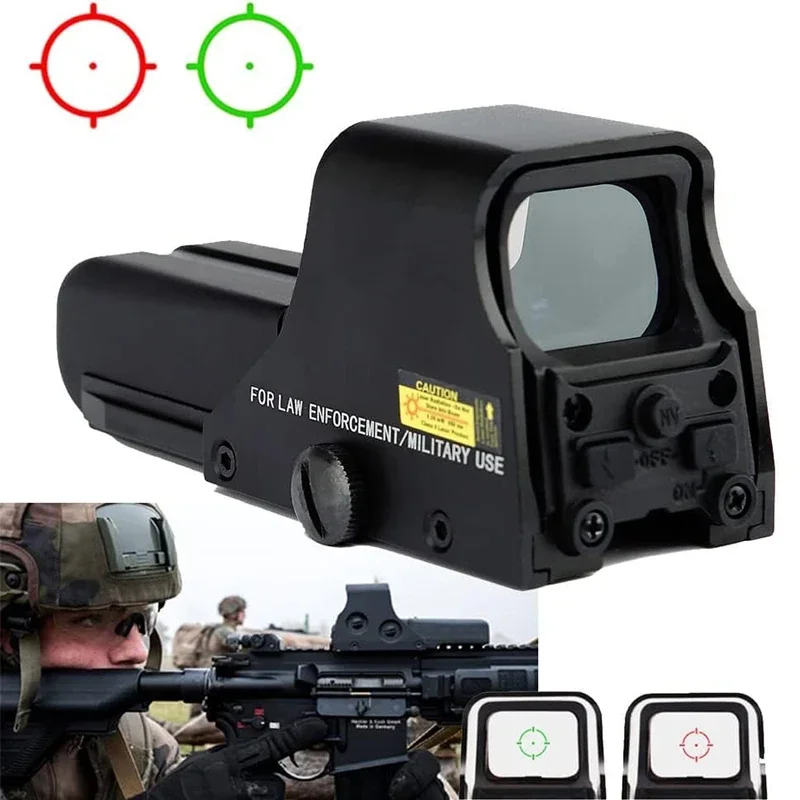 

552 558 Holographic Red Dot Scope Tactical Adjustable Compact Red Green Dot Sight Hunting 553 551 Collimator Rifle Airsoft Scope