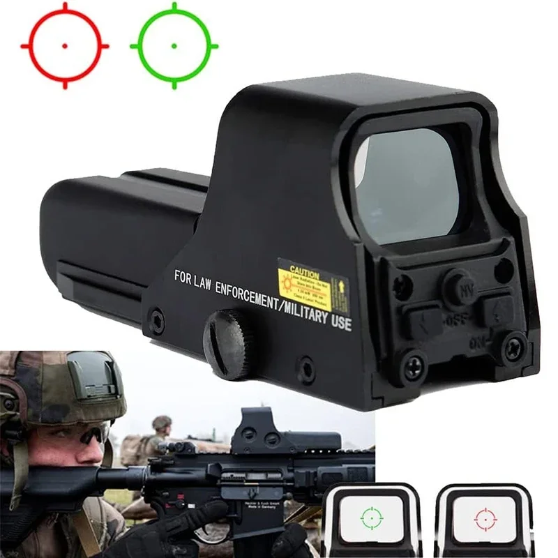 552 558 Holographic Red Dot Scope Tactical Adjustable Compact Red Green Dot Sight Hunting 553 551 Collimator Rifle Airsoft Scope