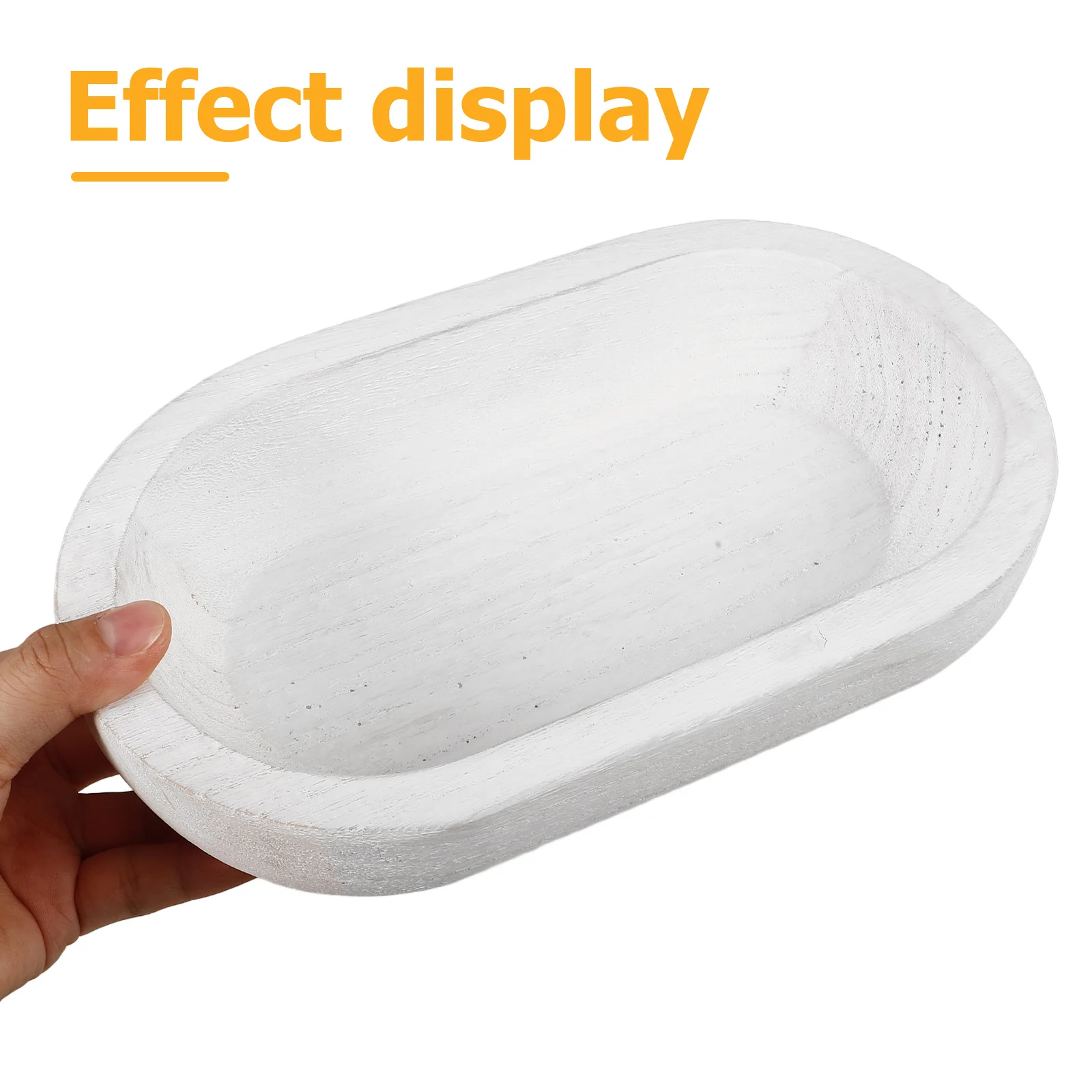 

Oval Tea Tray Large Capacity Wood Fruit Serving Platter For Kitchen Living Room Portable Snack Storage Multi-Function Tray