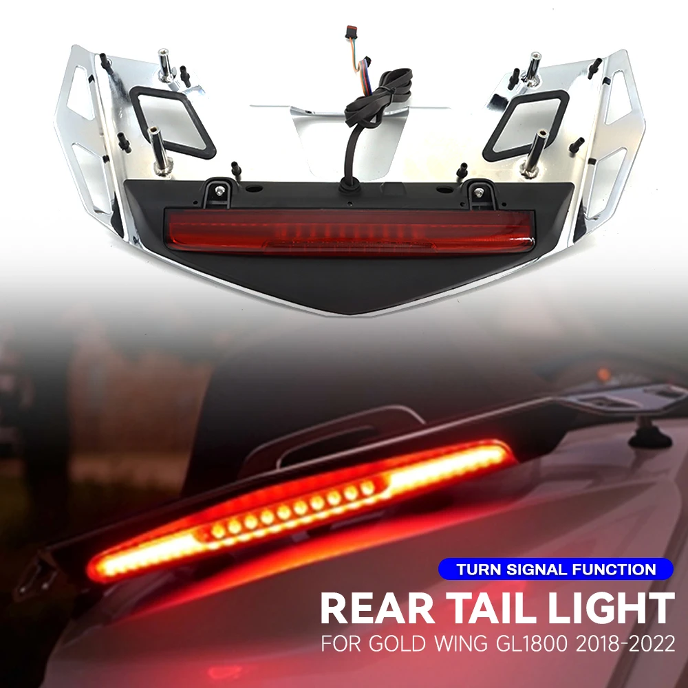 

Motorcycle 2021-2023 For Honda GOLD WING GL 1800 GL1800 Rear Top Box Shelf Turn Signal Trunk Luggage Rack LED Brake Tail Light