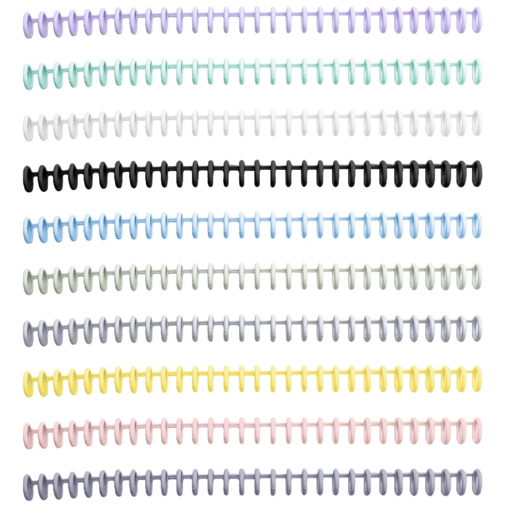 

Loose Leaf Rings Binding Spirals Plastic Coils for Notebooks Diary System Spiral Binder Rings Office Use High Grade