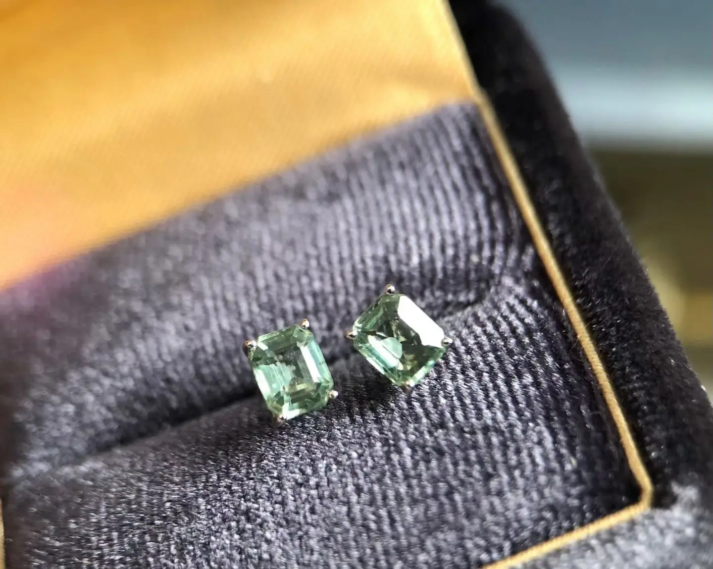 Certificated PT900 Platinum 1.1ct Natural Sapphire Ear Stud Unisex Real Gold Orange/Blue/Green/Purple Gems Earring Women Jewelry view 5