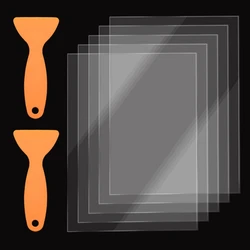 5PCS FEP Film 140 x 200 mm High Transmittance Strength, Thickness 0.1mm for UV DLP 3D Printers, LCD SLA Resin w/ 2 Spat