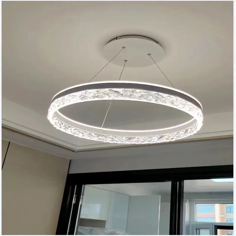 

Modern-style pendant lamp with simple design. Exquisite circular pendant LED lamp. Suitable for entrance, living room, bedroom a