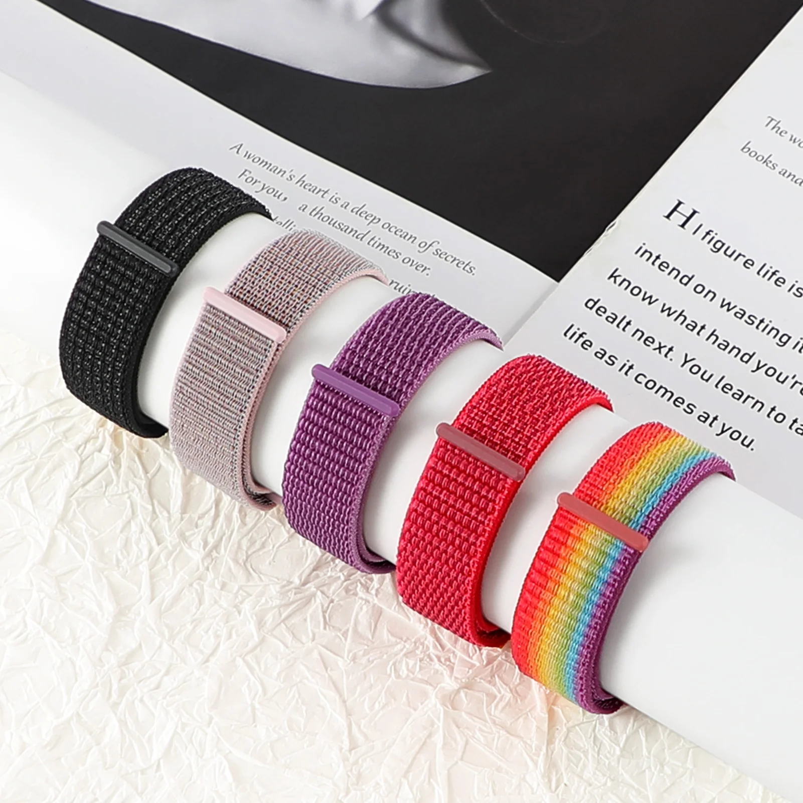 Pulseira de Nylon para Samsung Galaxy Fit 3 Acessórios Respirável Ajustável Substituição Esportiva Correa Bracelet Galaxy fit3
