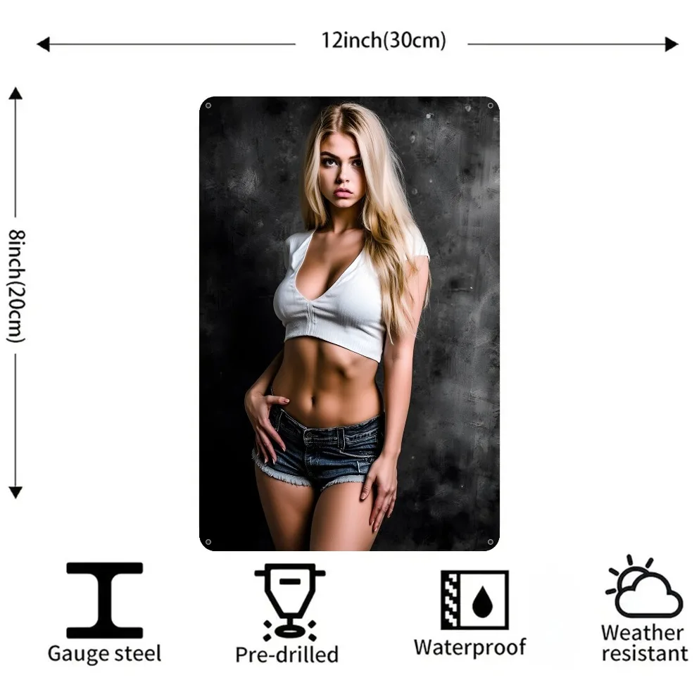 لافتة حائط معدنية من VITRER مقاس 8 × 12 بوصة لديكور المنزل العتيق للنساء هدية أنيقة للترحيب بالمنزل