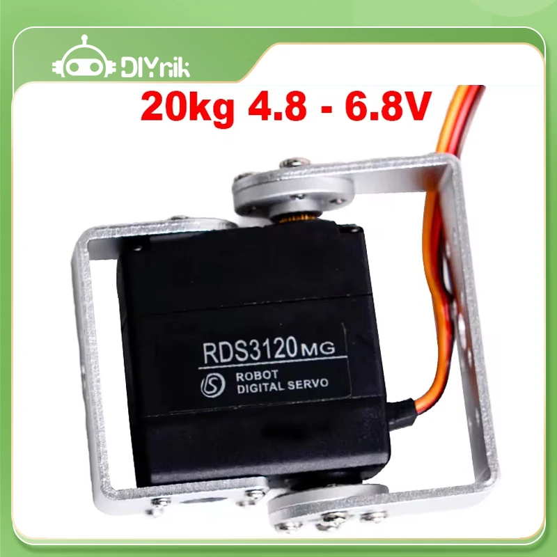 

RDS3120 Digital RC Servo 20kg 180 270 Degree Servo Metal Gear For Arduino Long Short Straight U Mouting DIY Robotic RC Car Truck