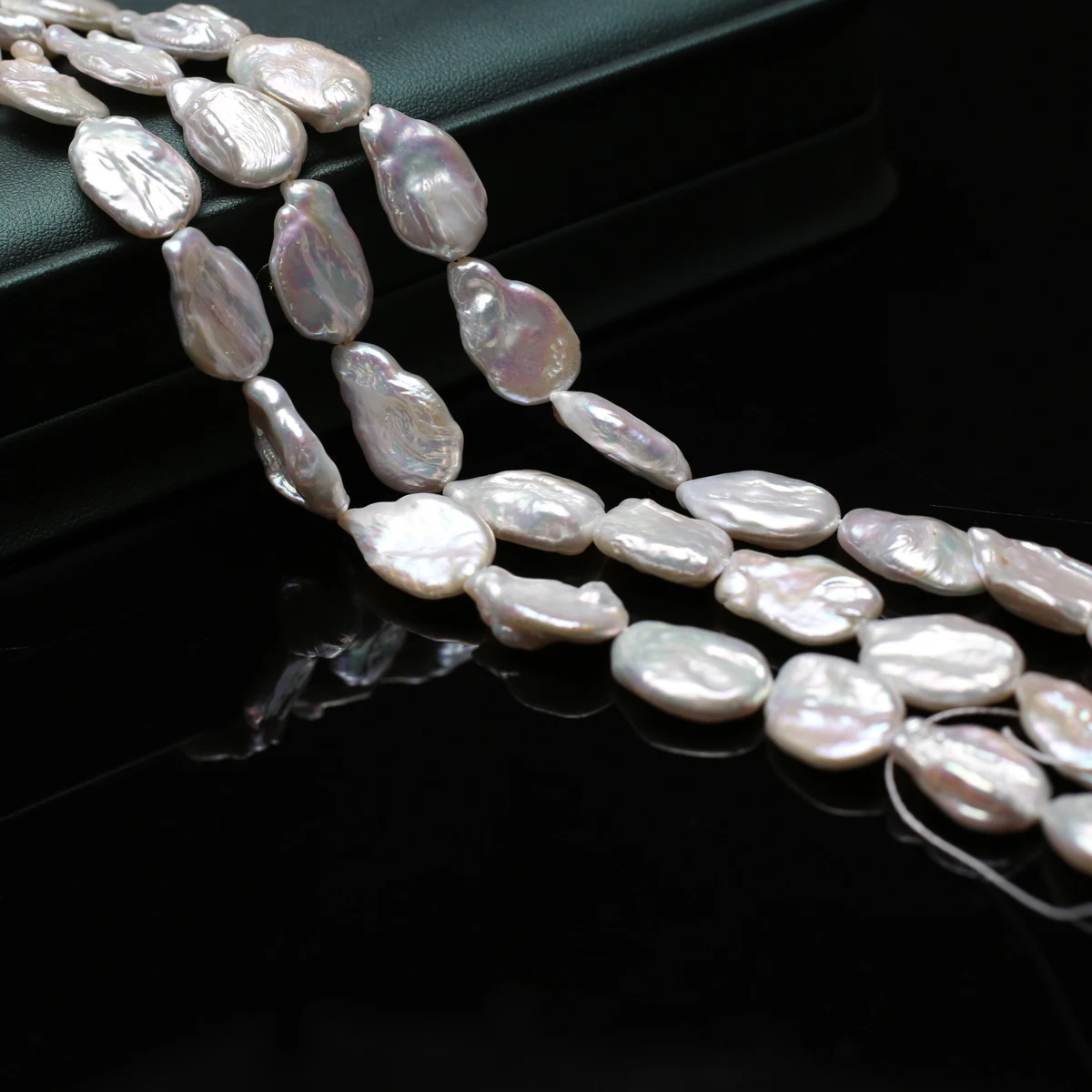 13x18mm Irregular Baroque Freshwater Pearl Beads 18cm Strand Through‑Hole DIY Beads for Necklace Jewelry Making