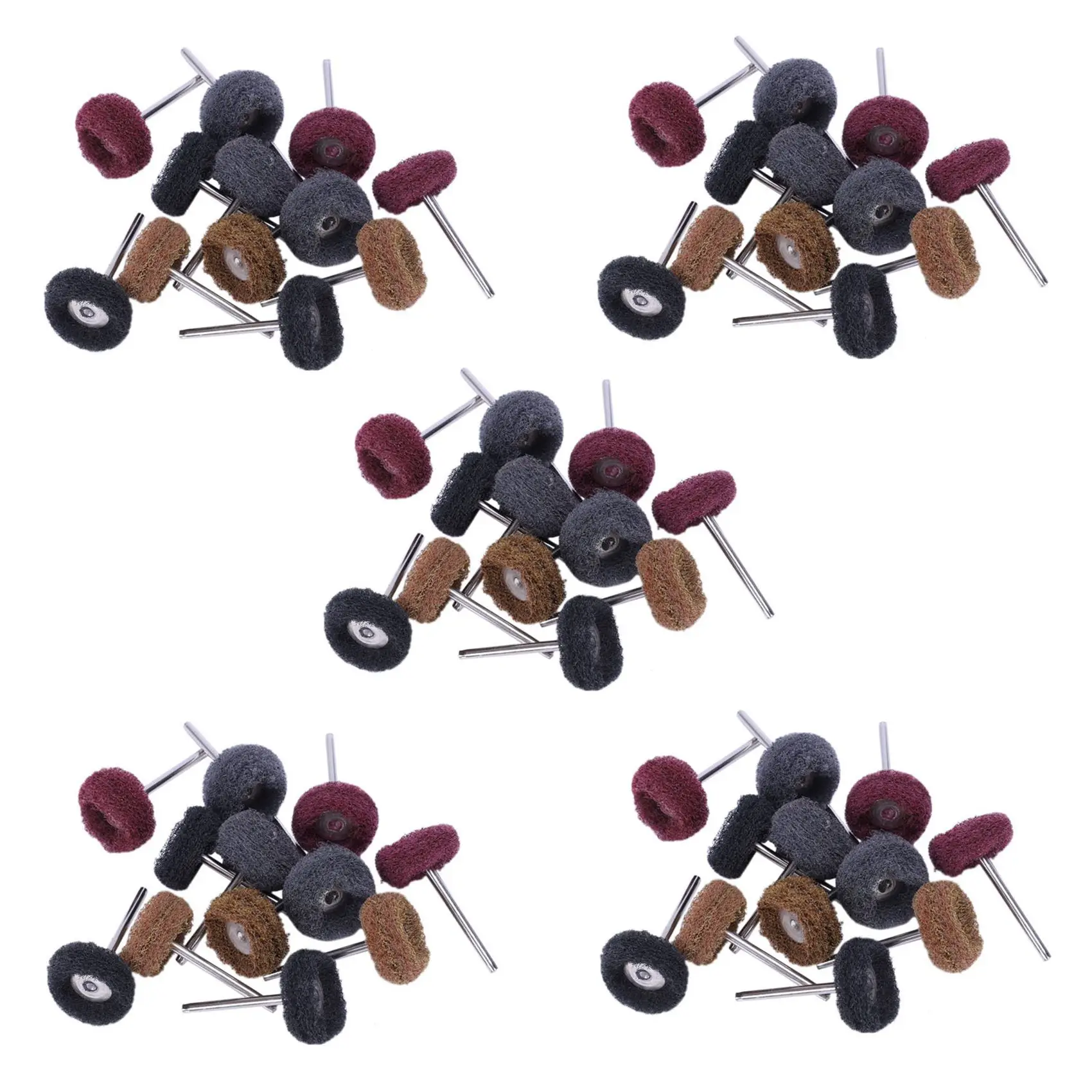 

B03C-60 Pcs Polishing Sanding Polish Wheel Buffer Abrasive Brush Head For Dremel Rotary
