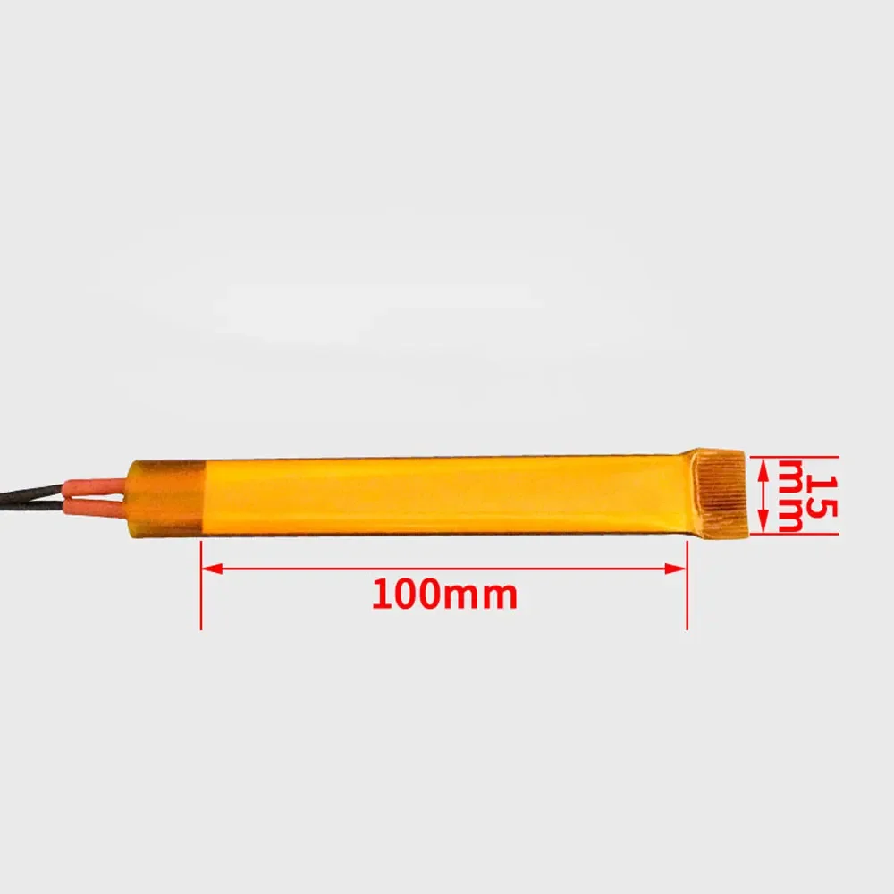 Imagem -03 - Elemento de Aquecedor Termostato Constante Isolado Termistor Cerâmica Aquecimento ar Chip Tubo Filme 12v 24v 110v 220v 100x15x3.5 mm