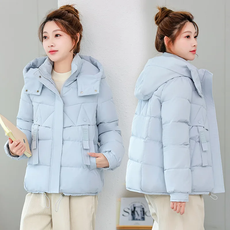 

Модная толстая теплая хлопковая куртка, женские парки на молнии, женская хлопковая стеганая куртка с длинными рукавами и капюшоном, Mujer, пальто, женская верхняя одежда