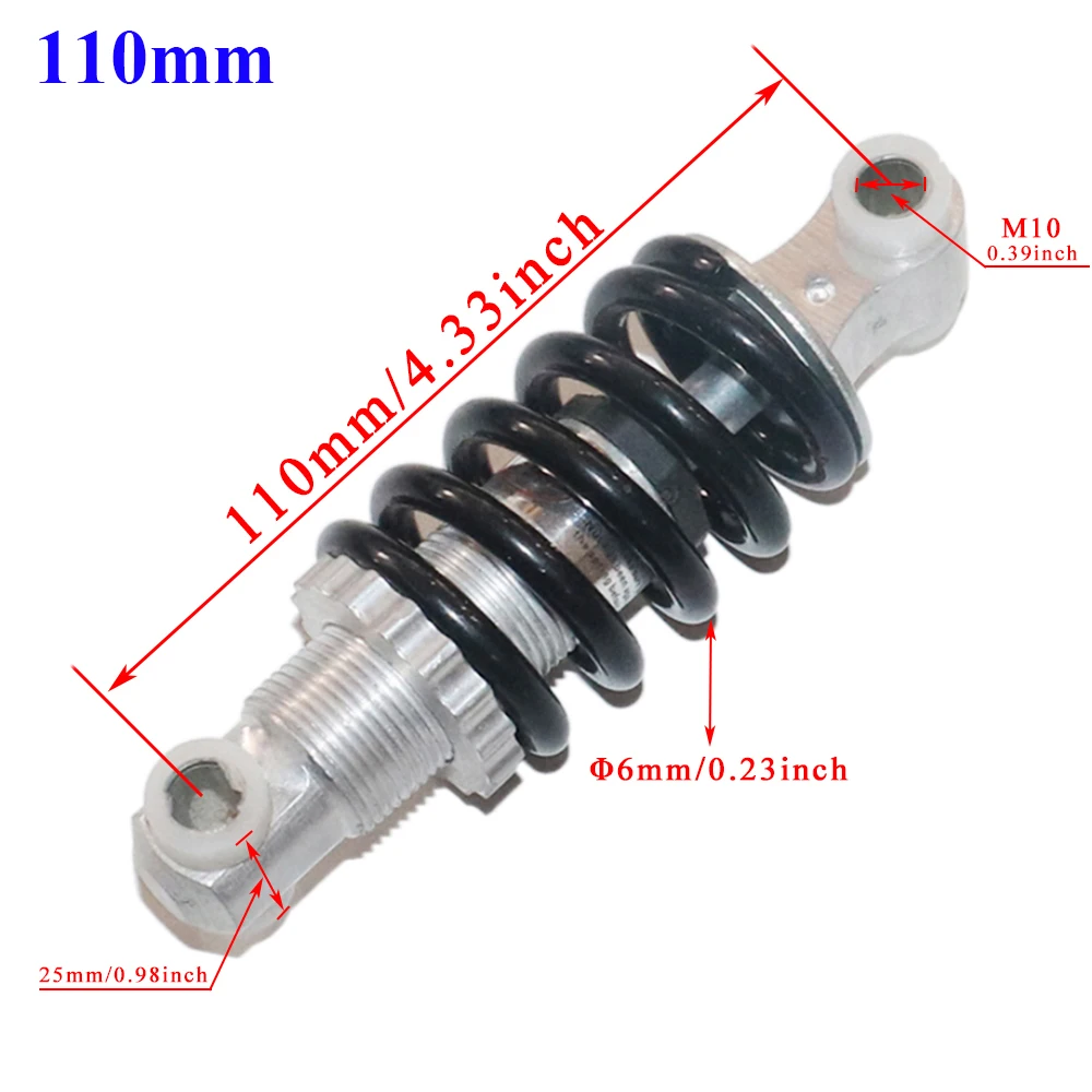 2 Stuks 135Mm 125Mm 110Mm Rear Suspension Shock Voor Elektrische Scooter Motorfiets Verstelbare Absorber Lente Shock Skate onderdelen