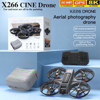 New Drone X266 GPS 8K Professional HD 360° Dual Cameras 5G WIFI Brushless Motors Obstacle Avoidance FPV Foldable Quadcopter Toys