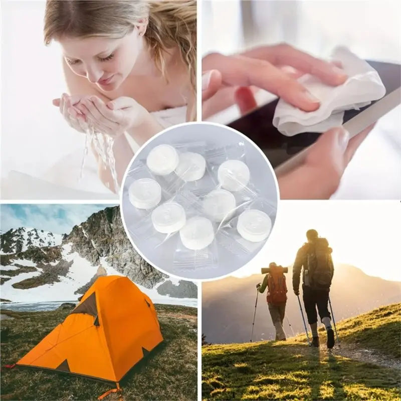 CQMF-Disposable Cotton Face Cleaning Soft Hand Wipes Portable Compressed Towel 300Pcs For Outdoor Camping Home Hotel Travel