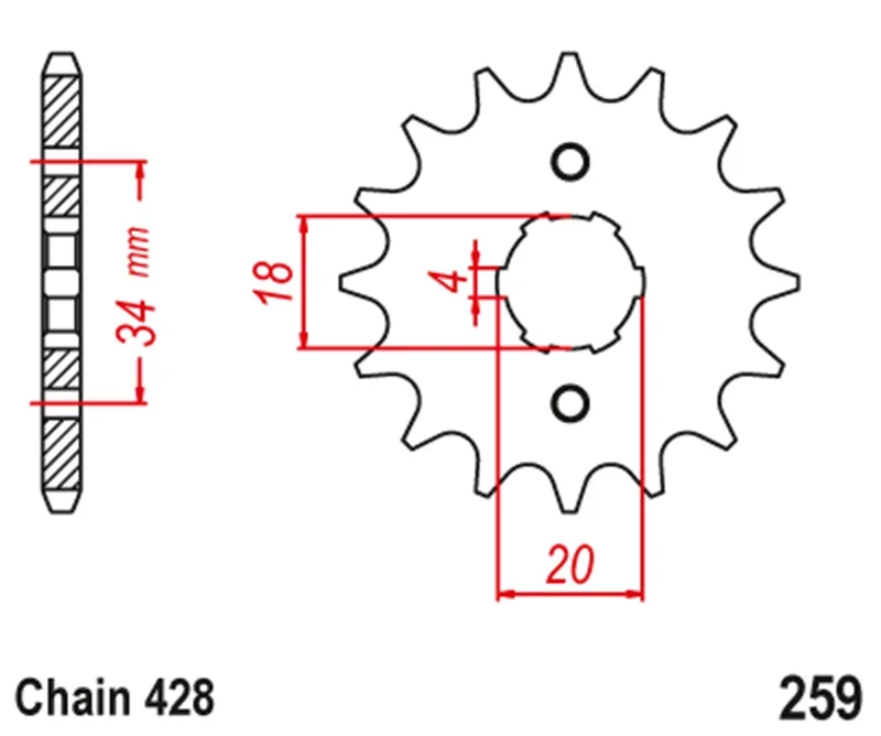 428 Motorcycle Front Sprocket For Daelim 100 Altino VC125 VJ125 VJF125 VL125 VS125 VT125 125 Baja Cross Honda EZ90 CB100