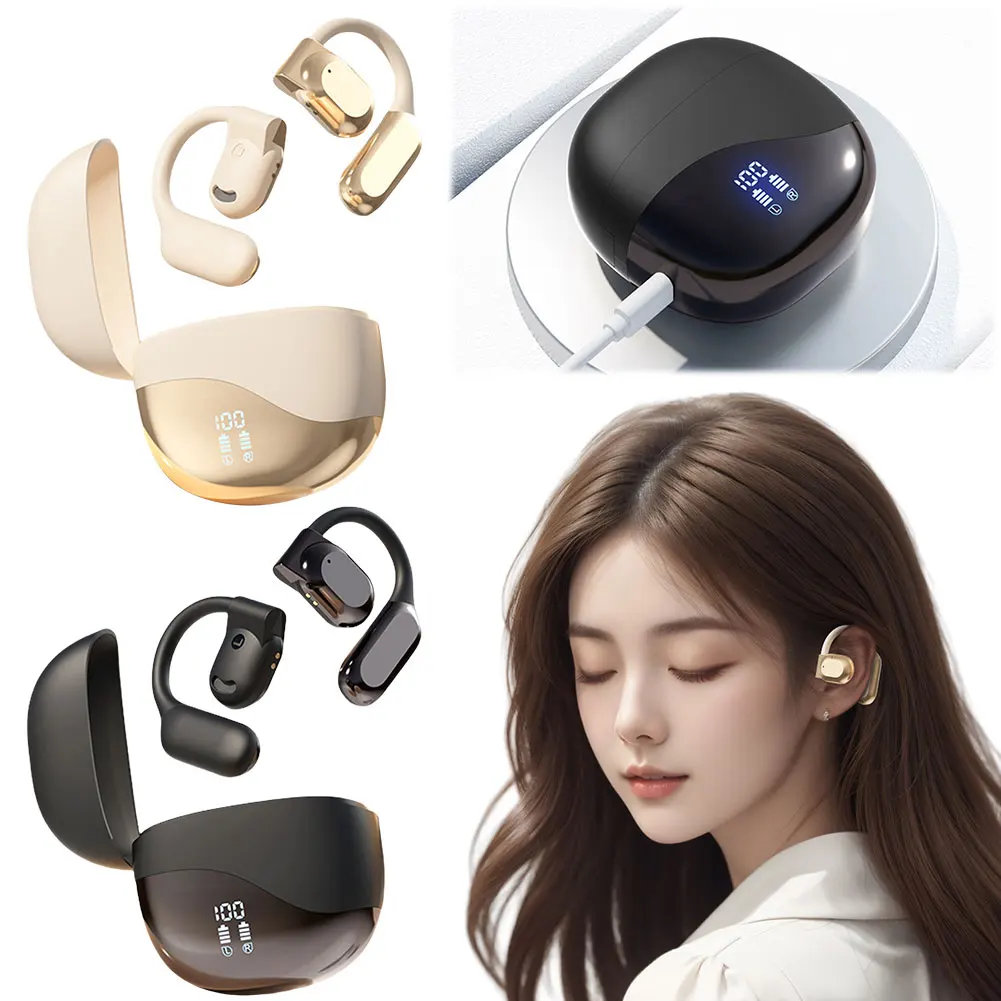 Intelligence Translation Earbuds Bluetooth Headphones 144 Languages AI Translation Earbuds HIFI Radio Ear Hook for Travel